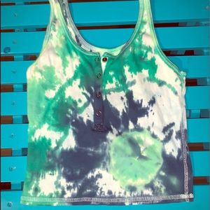 Tie Dye Button Up Crop Top!